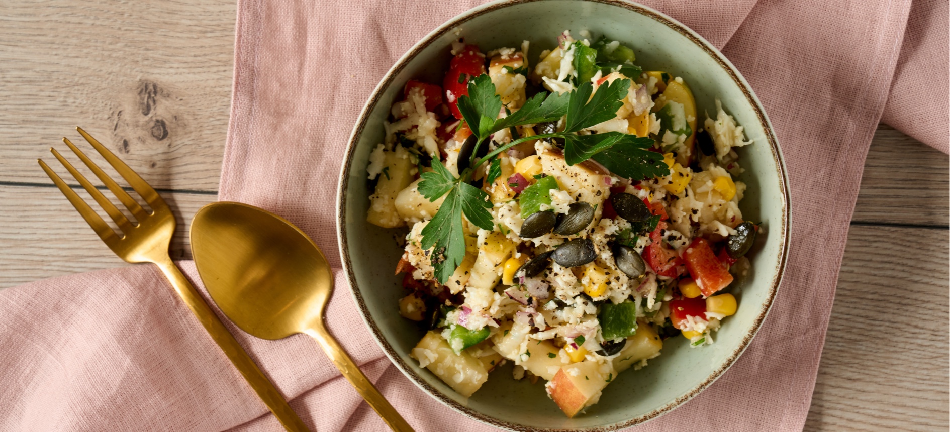 Knackiger Blumenkohlsalat – der perfekte Meal-Prep-Salat für unterwegs