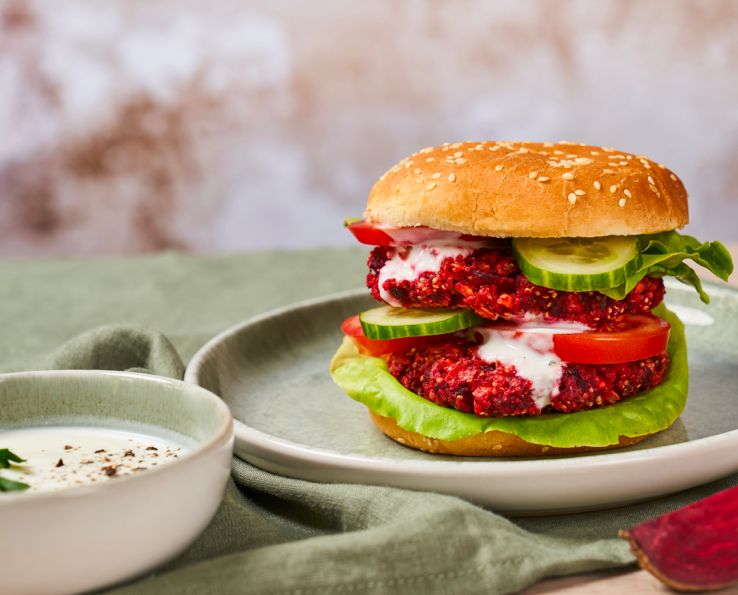 Rote Beete Burger Patties: Fleischlos und nachhaltig