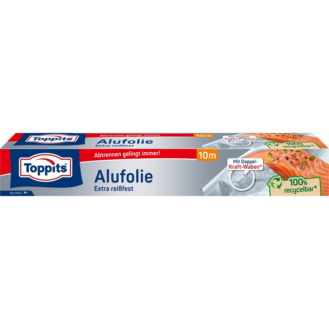 Vorderseite der Verpackung Toppits Alufolie