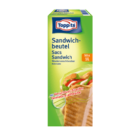 Sandwich-Beutel mit Klebeverschluss von Toppits®