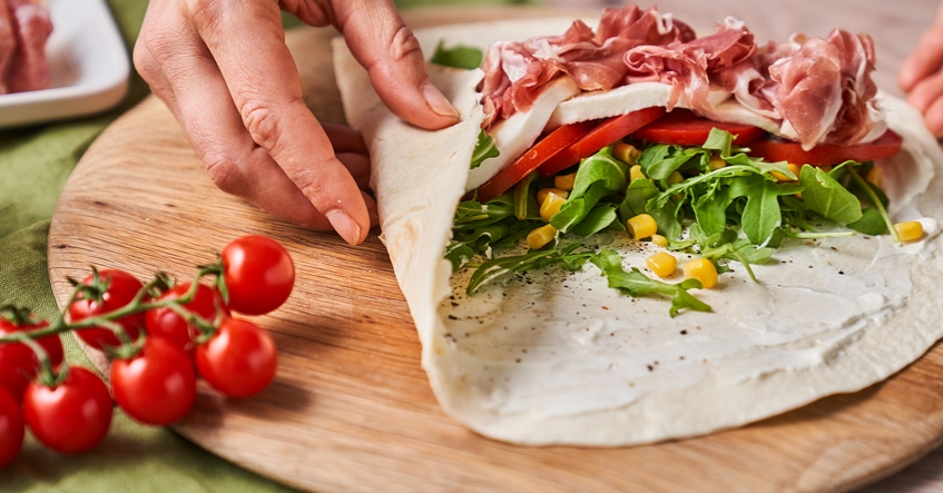 Sommer-Rezept: Wrap mit Prosciutto oder vegan.